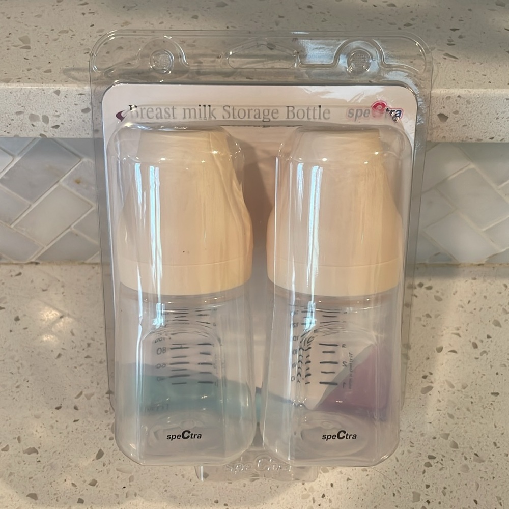 Spectra breast milk storage bottle set of 2